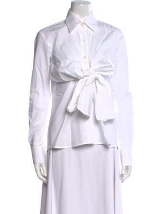 Silvia Tcherassi Long Sleeve Button-Up Top