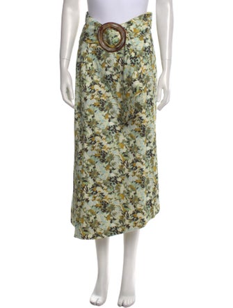 Silvia Tcherassi Floral Print Midi Length Skirt