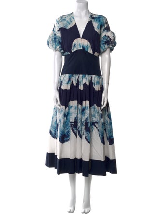 Silvia Tcherassi Floral Print Midi Length Dress