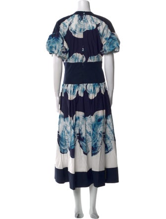 Silvia Tcherassi Floral Print Midi Length Dress