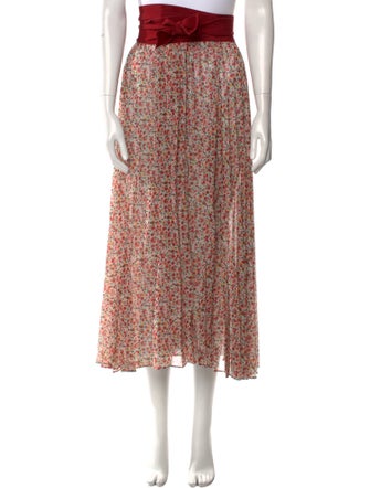 Silvia Tcherassi Floral Print Midi Length Skirt