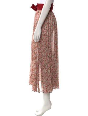 Silvia Tcherassi Floral Print Midi Length Skirt