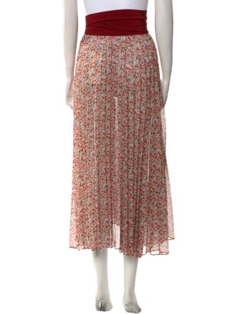 Silvia Tcherassi Floral Print Midi Length Skirt