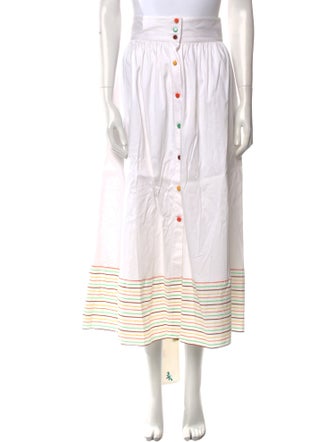 Silvia Tcherassi Striped Midi Length Skirt