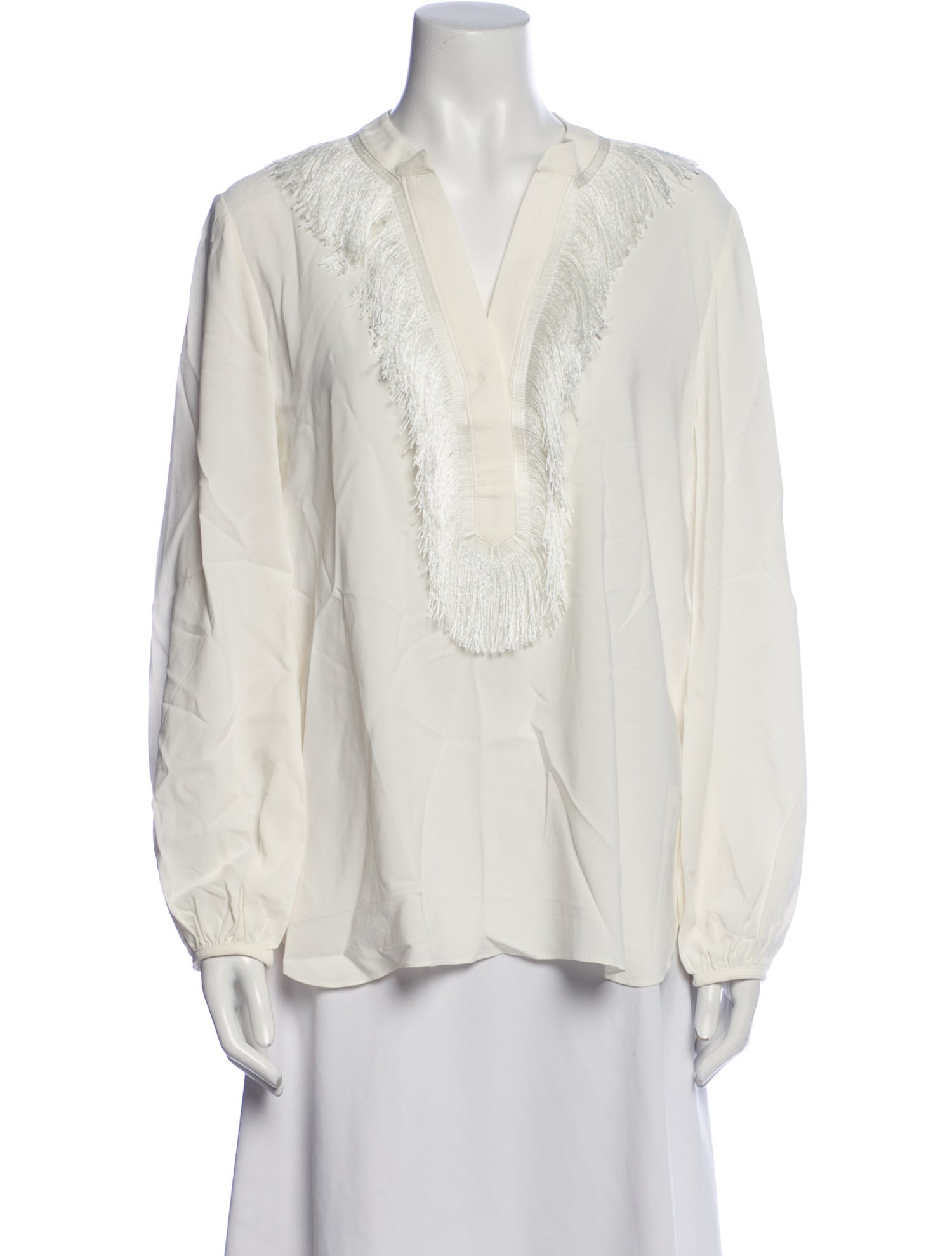 Silvia Tcherassi V-Neck Long Sleeve Blouse