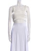 Silvia Tcherassi Square Neckline Sleeveless Crop Top