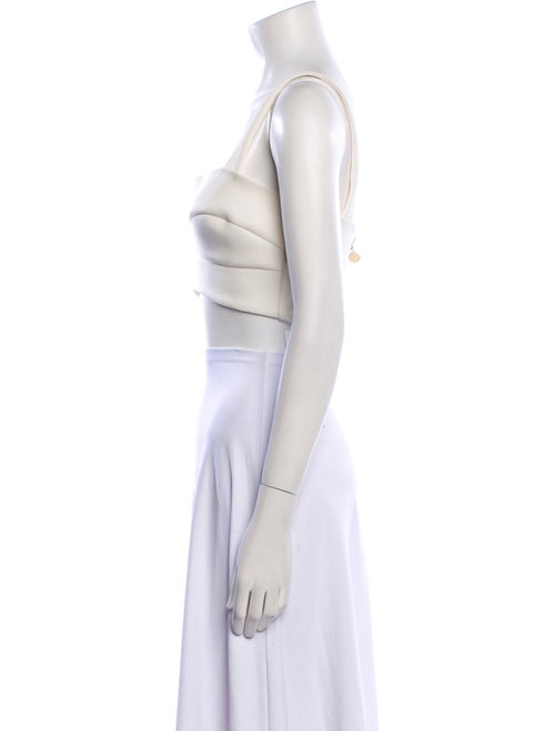 Silvia Tcherassi Square Neckline Sleeveless Crop Top