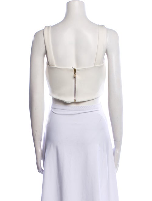 Silvia Tcherassi Square Neckline Sleeveless Crop Top