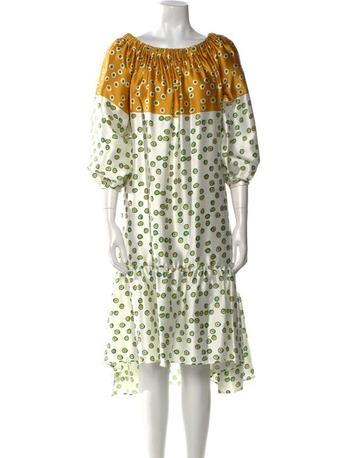 Silvia Tcherassi Polka Dot Print Midi Length Dress