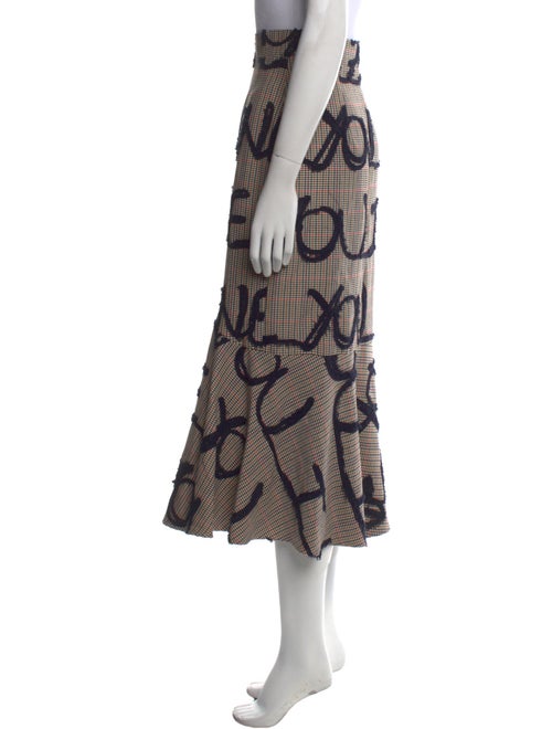 Silvia Tcherassi Plaid Print Midi Length Skirt