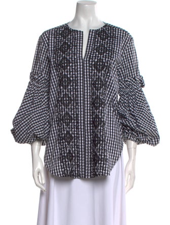 Silvia Tcherassi Printed V-Neck Blouse