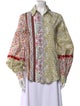 Silvia Tcherassi Floral Print Long Sleeve Button-Up Top