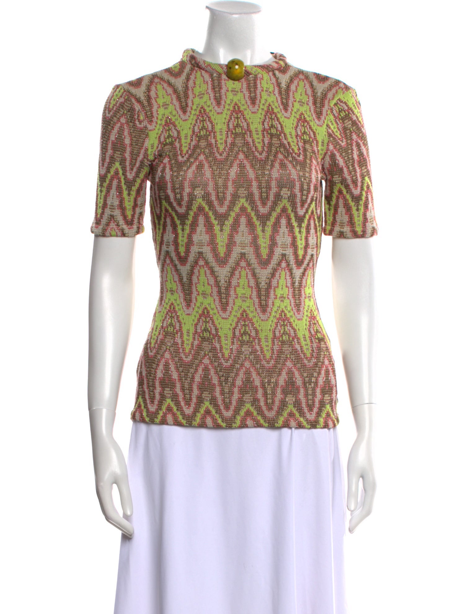 Silvia Tcherassi Printed Crew Neck Blouse w/ Tags