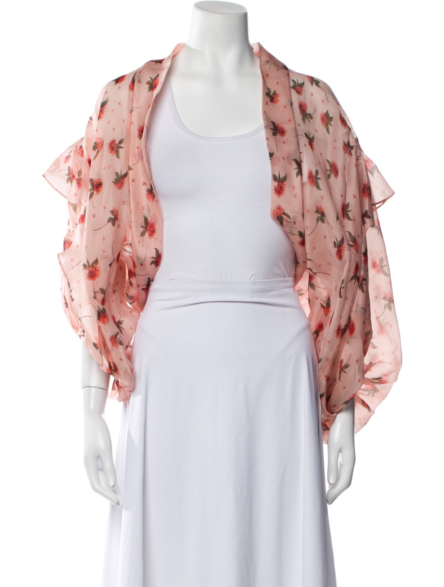 Silvia Tcherassi Silk Floral Print Bolero