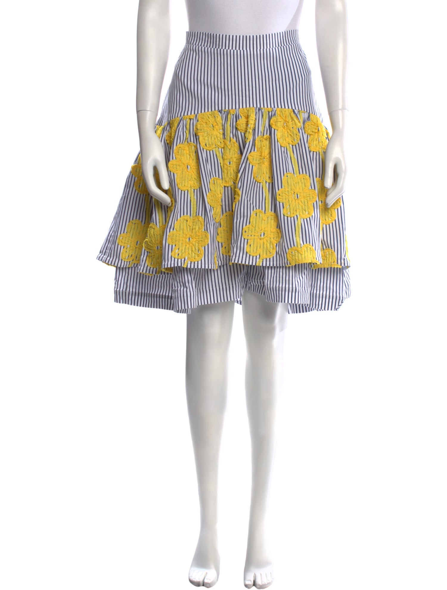 Silvia Tcherassi Striped Knee-Length Skirt