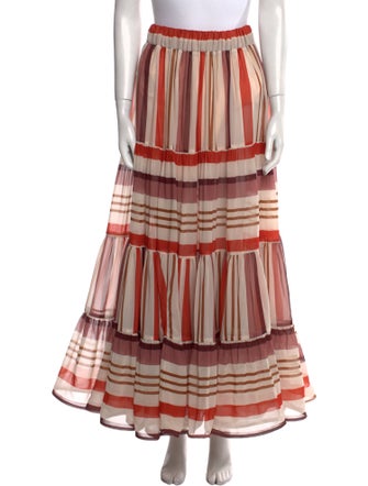 Silvia Tcherassi Striped Midi Length Skirt