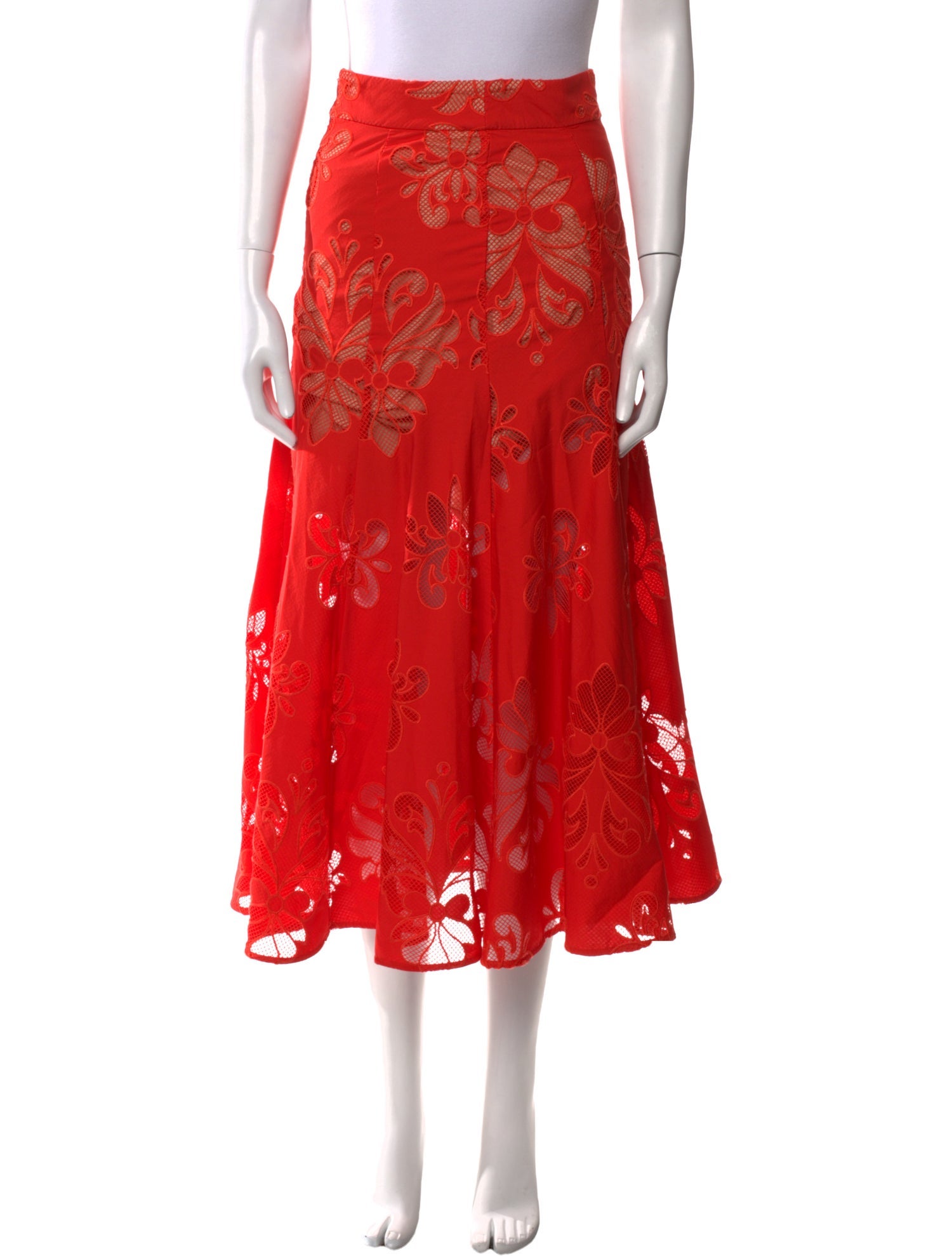 Silvia Tcherassi Floral Print Midi Length Skirt