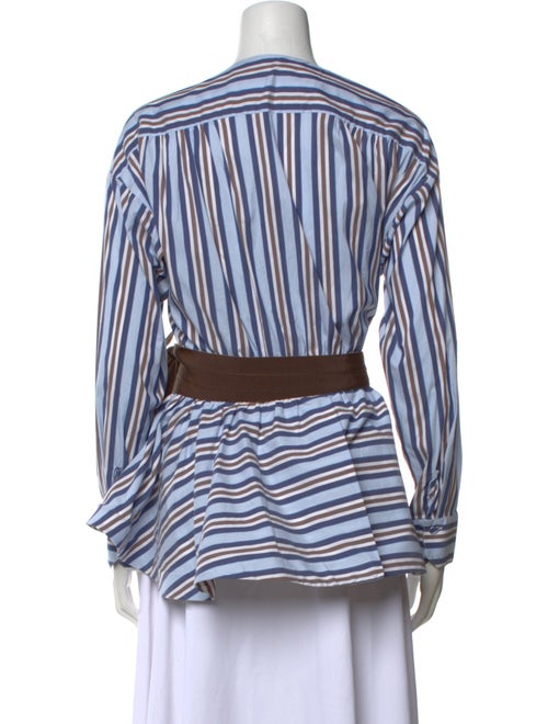 Silvia Tcherassi Striped V-Neck Blouse