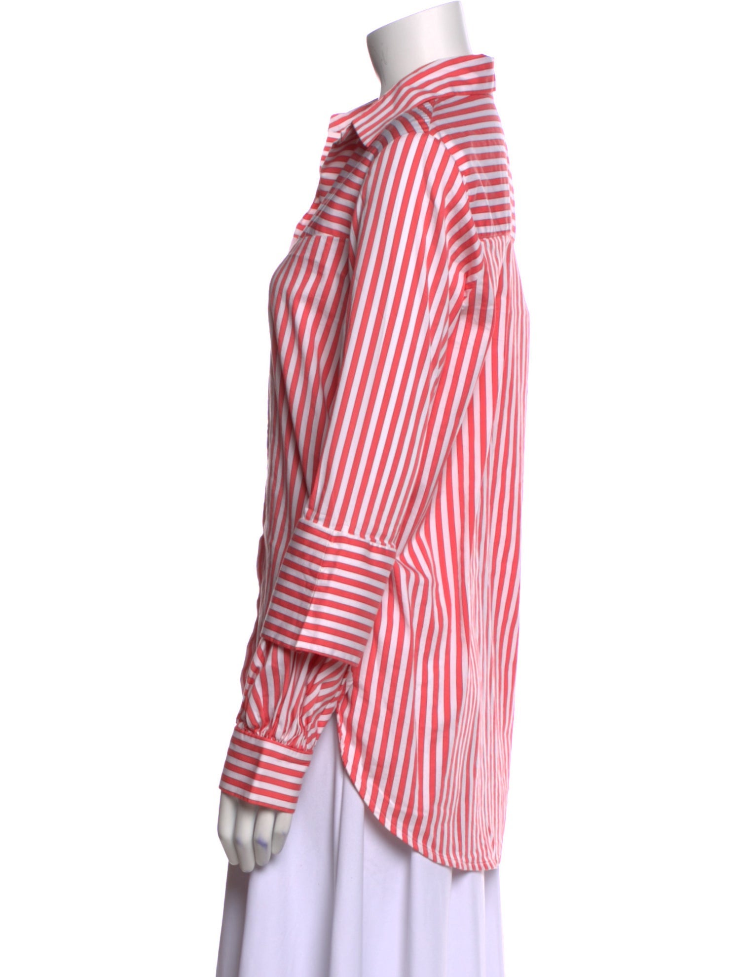 Silvia Tcherassi Striped Long Sleeve Button-Up Top