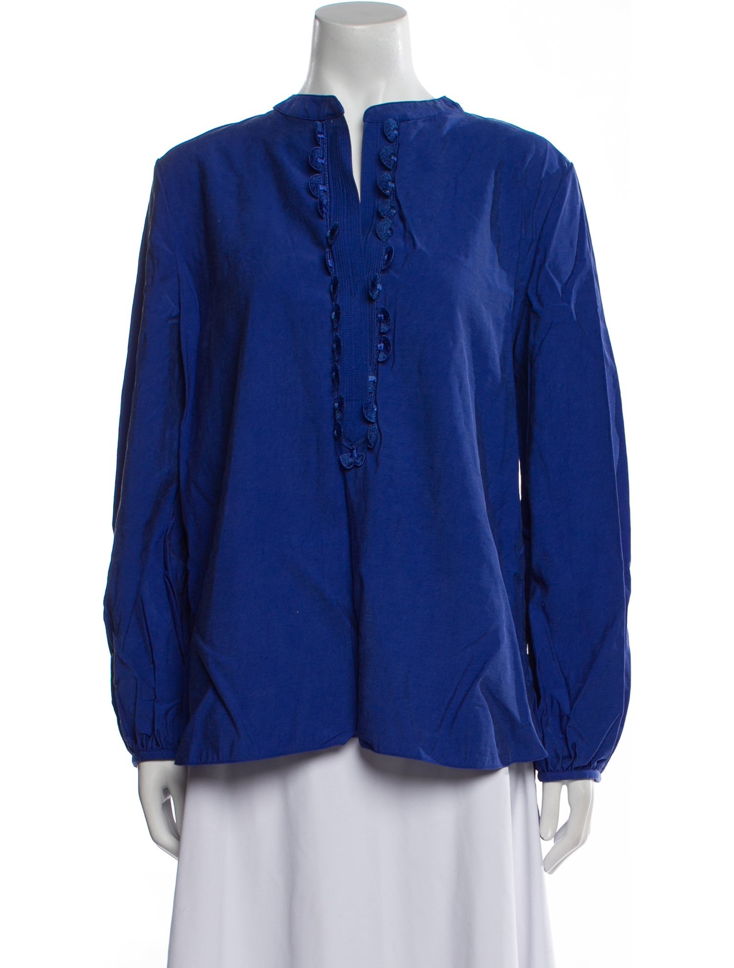 Silvia Tcherassi V-Neck Long Sleeve Blouse