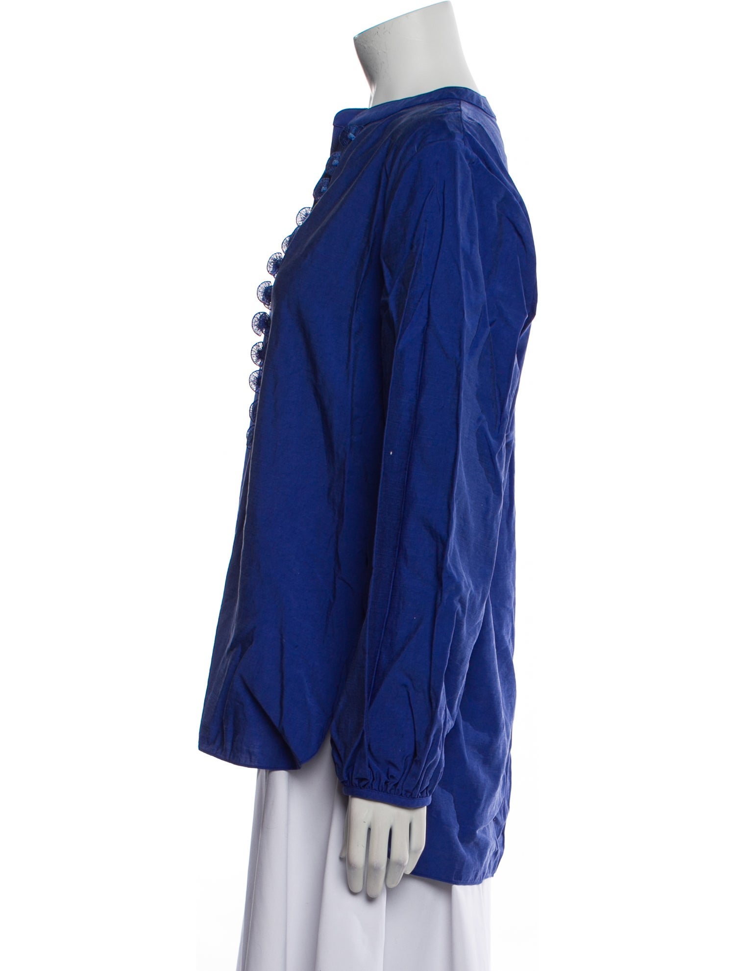 Silvia Tcherassi V-Neck Long Sleeve Blouse