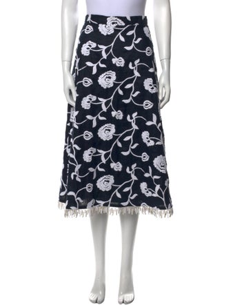 Silvia Tcherassi Linen Midi Length Skirt