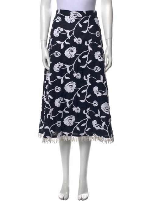 Silvia Tcherassi Linen Midi Length Skirt