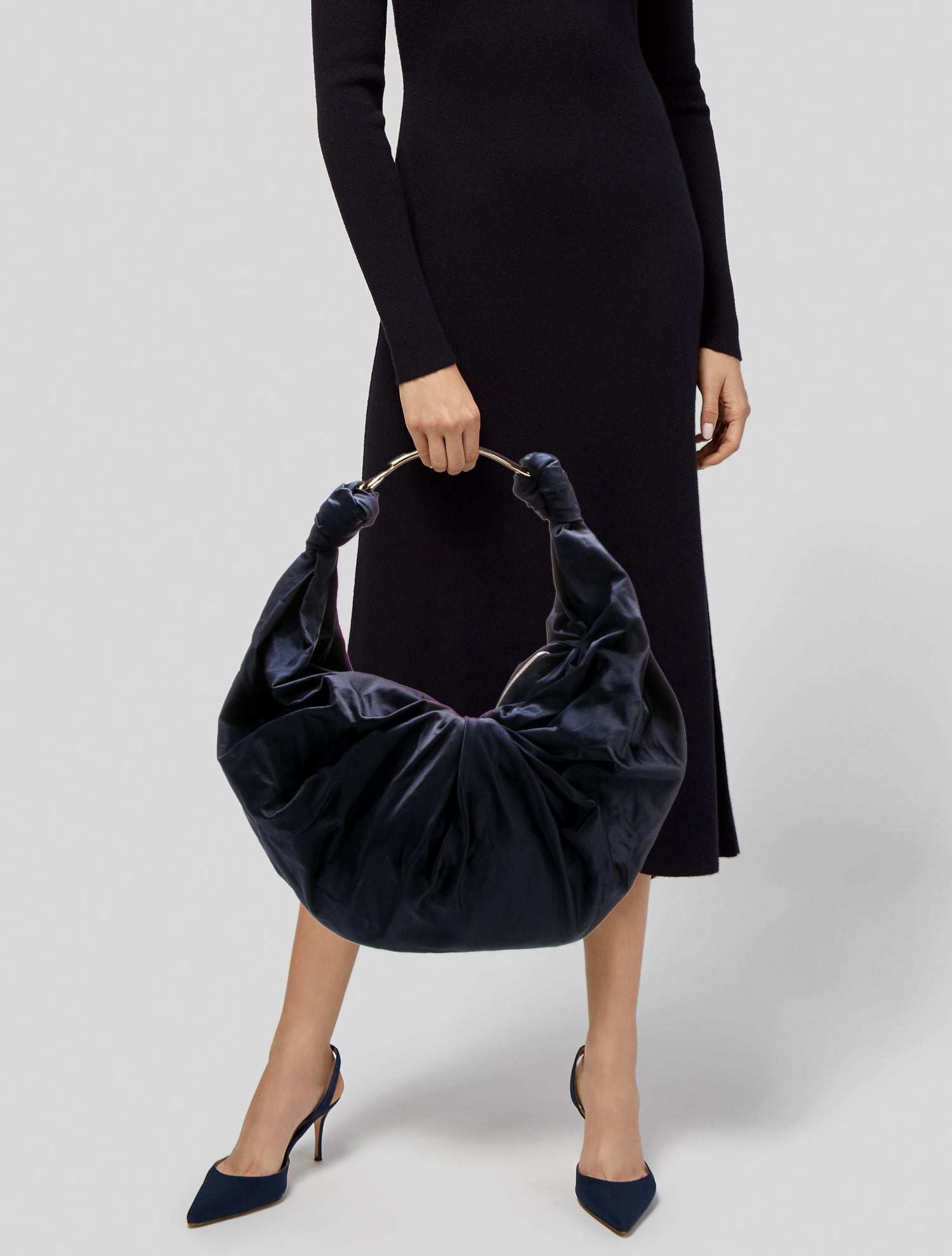 Silvia Tcherassi Satin Shoulder Bag