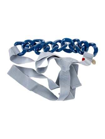 Silvia Tcherassi Wide Chain-Link Accents Waist Belt