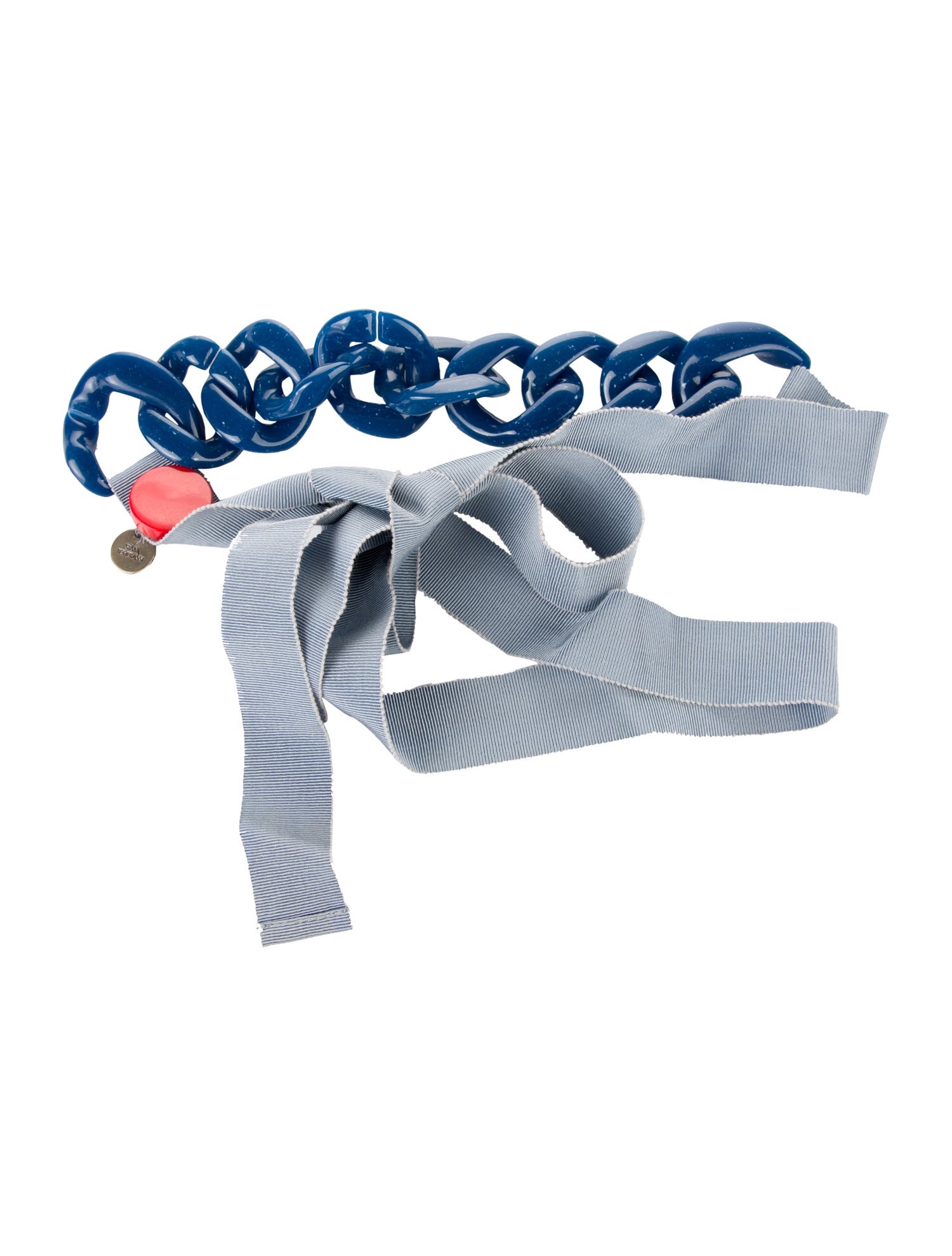 Silvia Tcherassi Wide Chain-Link Accents Waist Belt