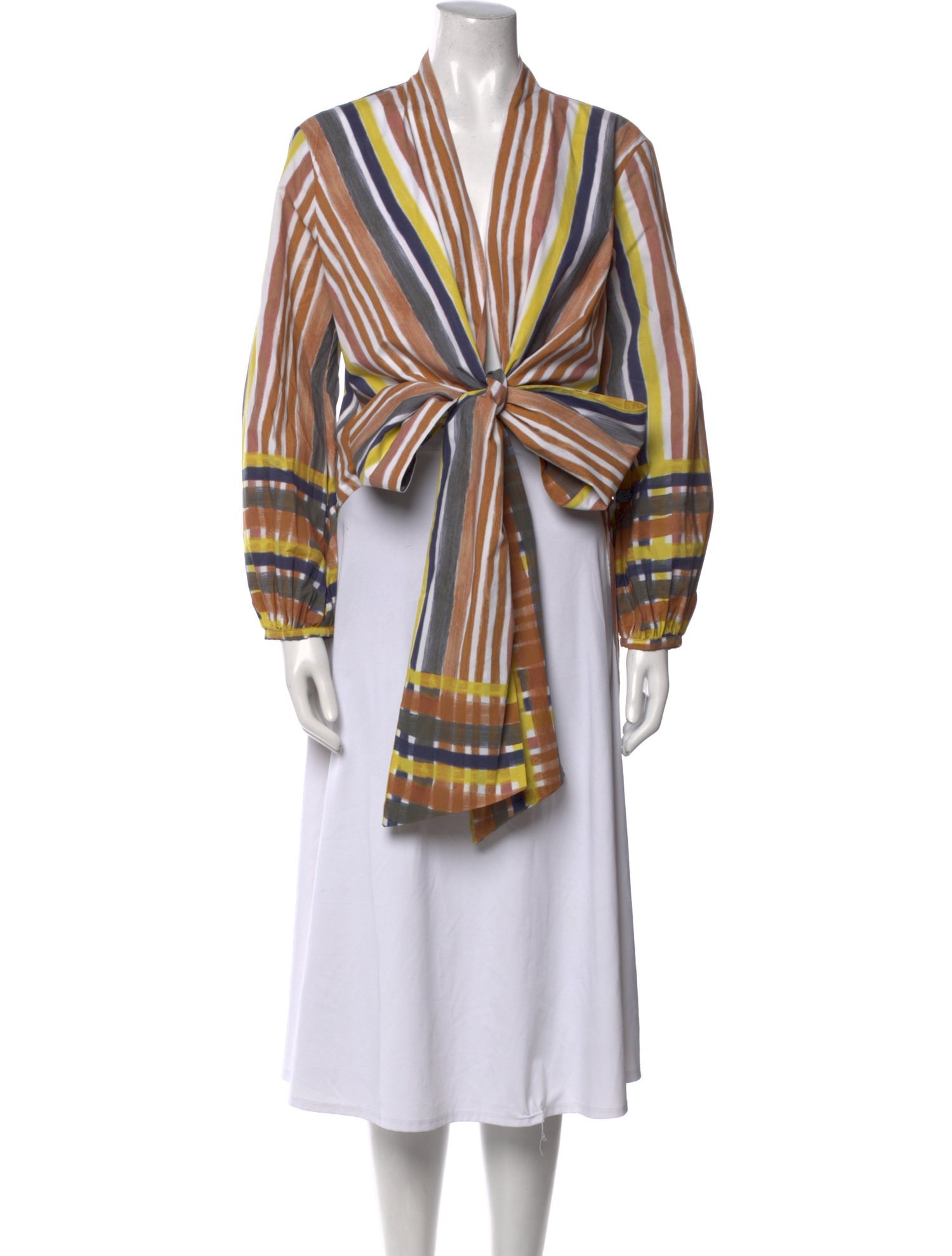 Silvia Tcherassi Striped V-Neck Tunic