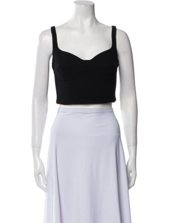 Silvia Tcherassi Wool V-Neck Crop Top