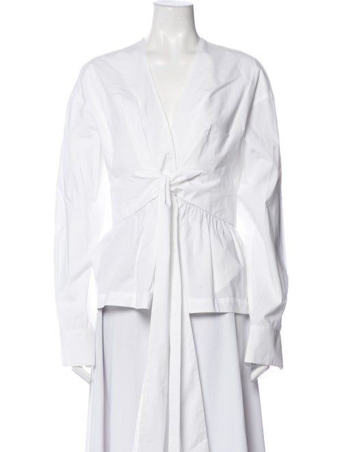 Silvia Tcherassi V-Neck Long Sleeve Blouse