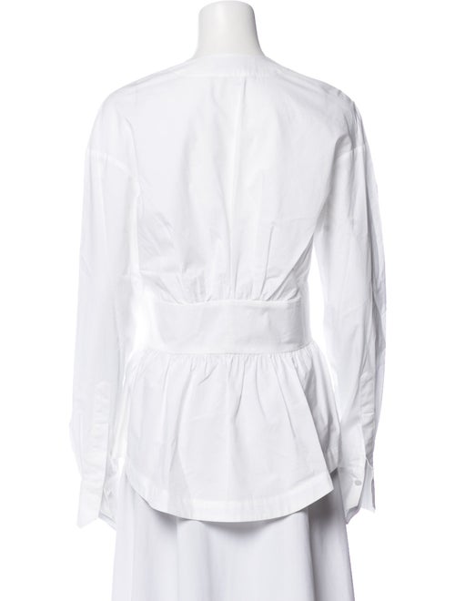 Silvia Tcherassi V-Neck Long Sleeve Blouse