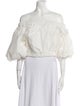 Silvia Tcherassi Off-The-Shoulder Three-Quarter Sleeve Crop Top