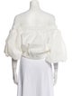 Silvia Tcherassi Off-The-Shoulder Three-Quarter Sleeve Crop Top