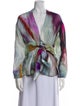 Silvia Tcherassi Linen Printed Blouse