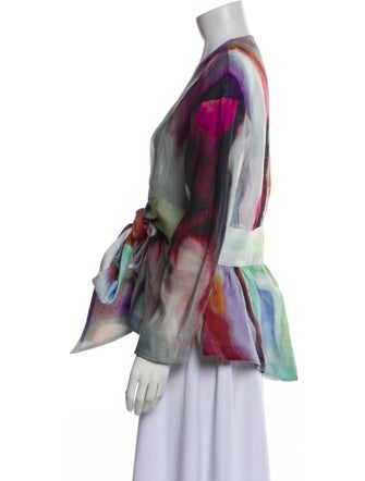 Silvia Tcherassi Linen Printed Blouse