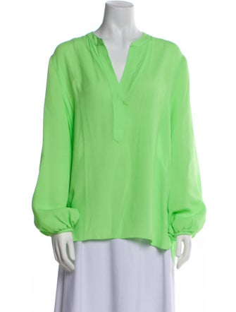 Silvia Tcherassi V-Neck Long Sleeve Blouse