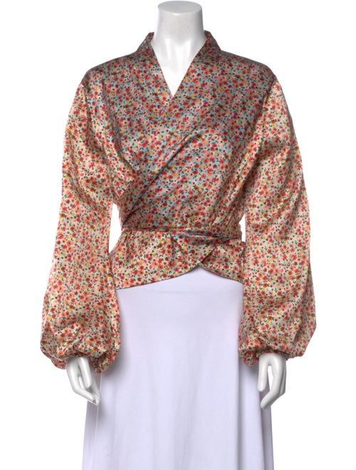 Silvia Tcherassi Silk Floral Print Blouse