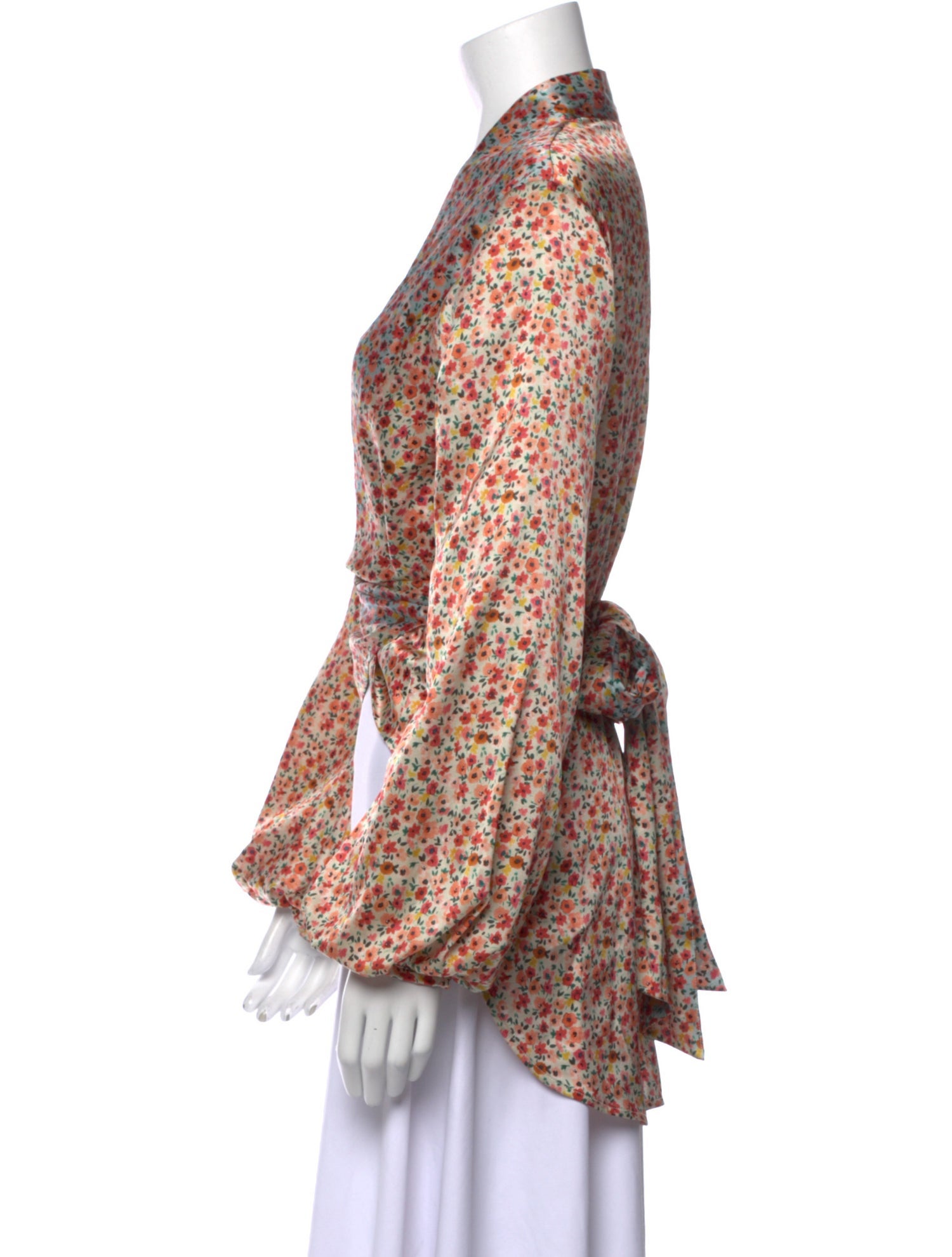 Silvia Tcherassi Silk Floral Print Blouse