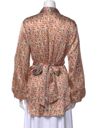 Silvia Tcherassi Silk Floral Print Blouse