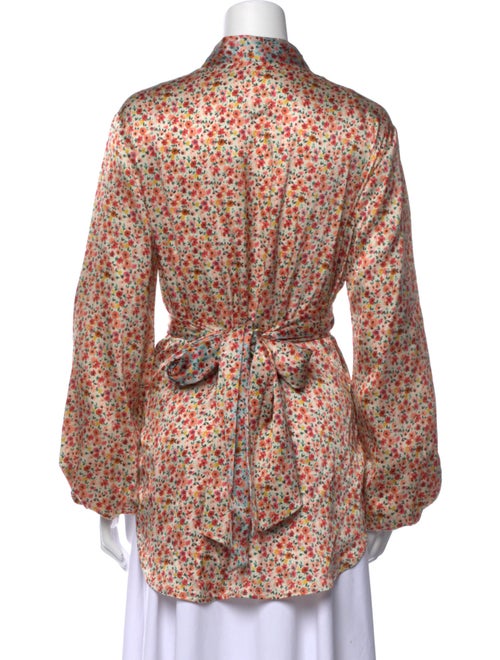 Silvia Tcherassi Silk Floral Print Blouse