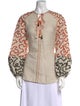 Silvia Tcherassi Linen Printed Blouse