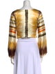 Silvia Tcherassi Silk Printed Crop Top