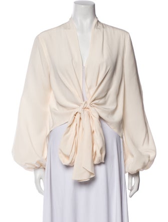 Silvia Tcherassi Silk V-Neck Blouse