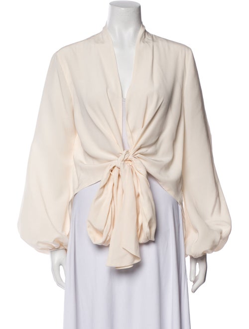 Silvia Tcherassi Silk V-Neck Blouse