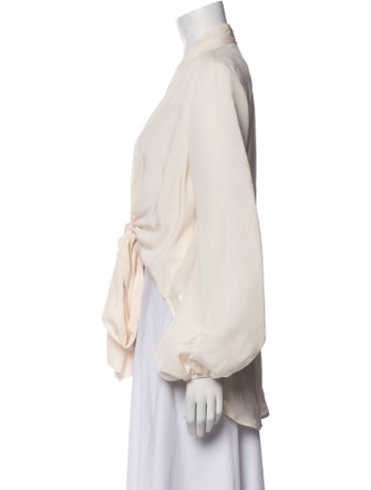 Silvia Tcherassi Silk V-Neck Blouse