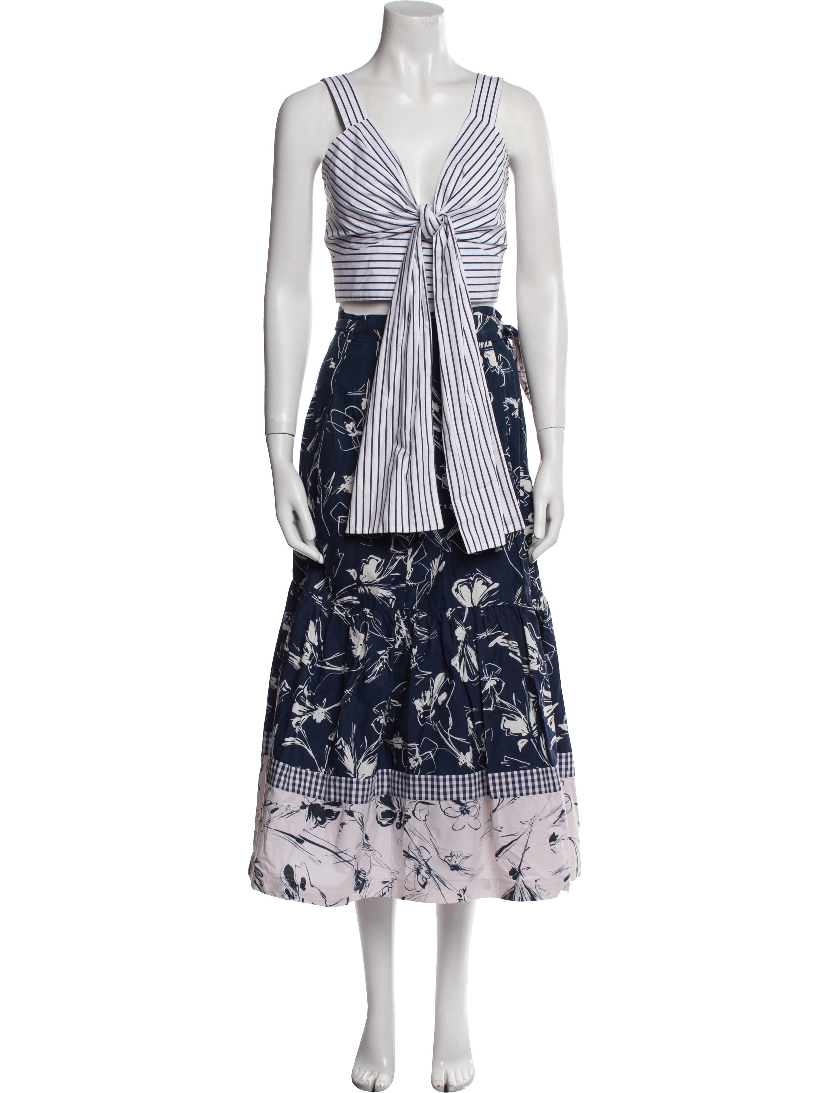 Silvia Tcherassi Striped Midi Length Dress