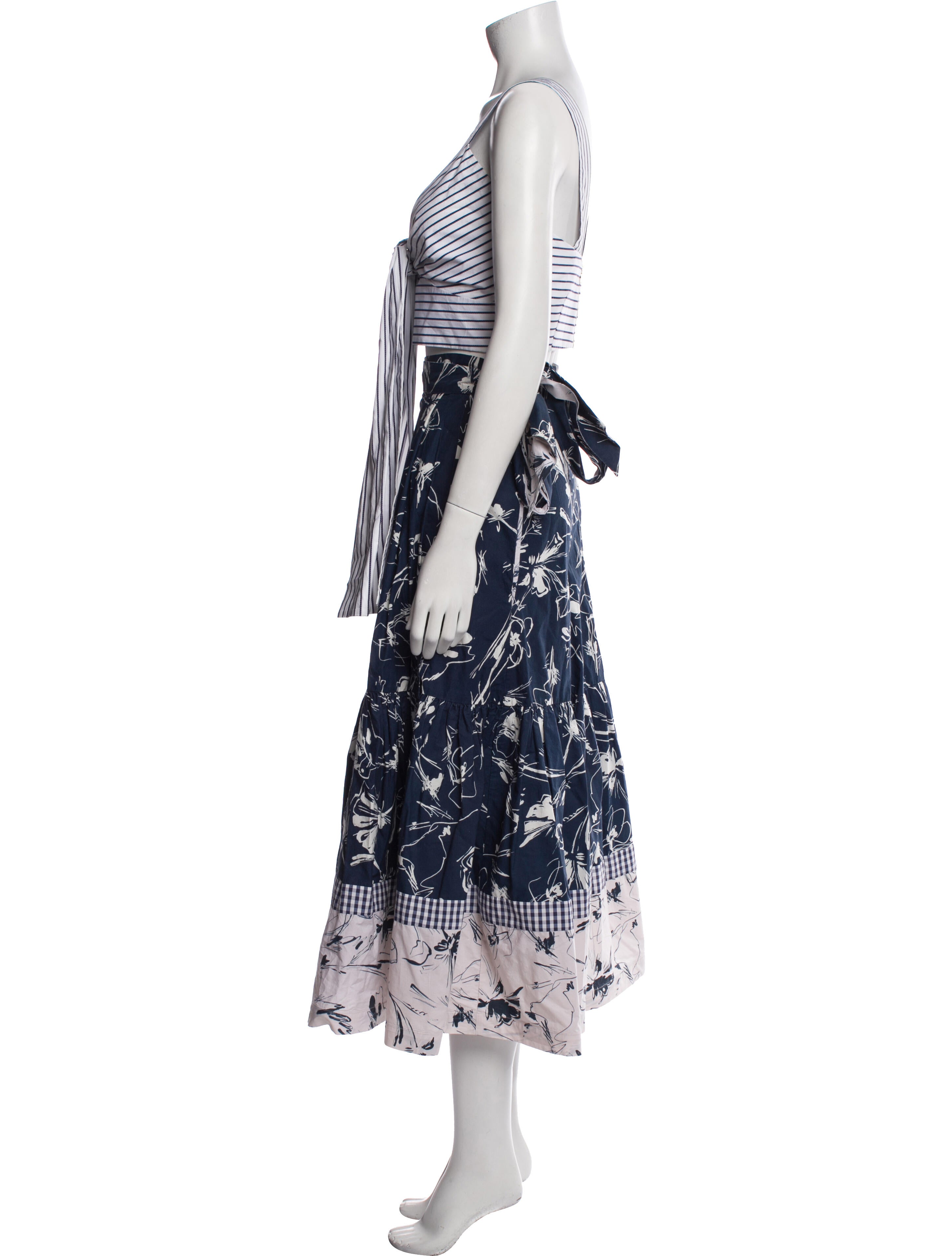 Silvia Tcherassi Striped Midi Length Dress